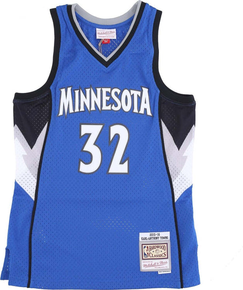 MITCHELL-&-NESS-Canotta-Basket-Uomo-Nba-Road-Jersey-Hardwood-Classics-No-32-Karl-Anthony-Towns-2015-16-Mintim-Original-Team-Colors-da-uomo