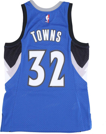 MITCHELL-&amp;-NESS-Canotta-Basket-Uomo-Nba-Road-Jersey-Hardwood-Classics-No-32-Karl-Anthony-Towns-2015-16-Mintim-Original-Team-Colors-da-uomo