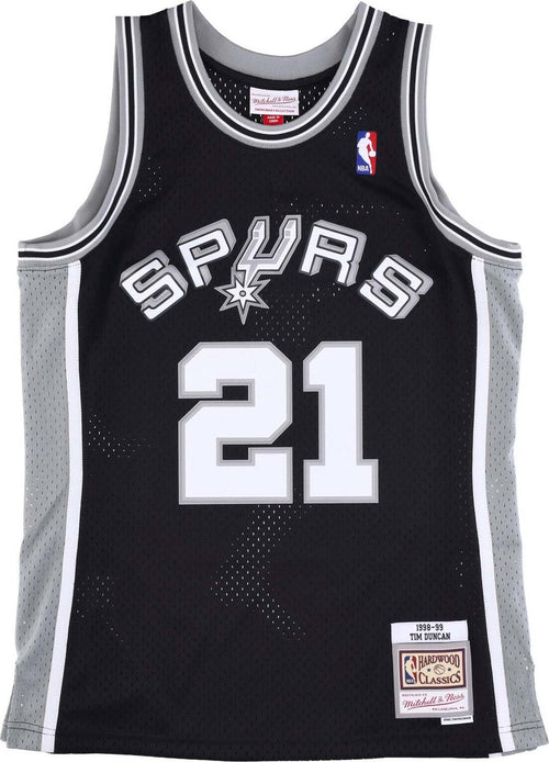MITCHELL-&-NESS-Canotta-Basket-Uomo-Nba-Swingman-Hardwood-Classics-Jersey-No-21-Tim-Duncan-1998-99-Saaspu-Original-Team-Colors-da-uomo