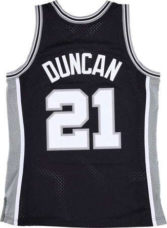 MITCHELL-&amp;-NESS-Canotta-Basket-Uomo-Nba-Swingman-Hardwood-Classics-Jersey-No-21-Tim-Duncan-1998-99-Saaspu-Original-Team-Colors-da-uomo