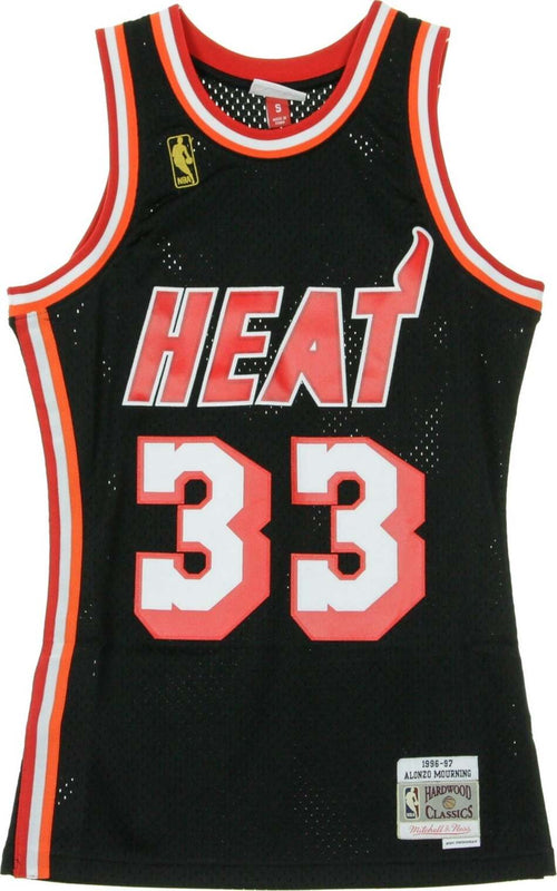 MITCHELL-&-NESS-Canotta-Basket-Uomo-Nba-Swingman-Jersey-Alonzo-Mourning-No-33-1996-97-Miahea-Road-Original-Team-Colors-da-uomo