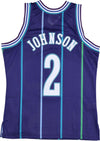 MITCHELL-&-NESS-Canotta-Basket-Uomo-Nba-Swingman-Jersey-Hardwood-Classics-No-2-Larry-Johnson-1994-95-Chahor-Original-Team-Colors-da-uomo