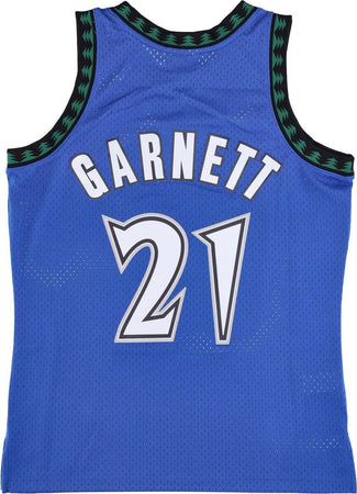 MITCHELL-&amp;-NESS-Canotta-Basket-Uomo-Nba-Swingman-Jersey-Hardwood-Classics-No-21-Kevin-Garnett-2003-04-Mintim-Original-Team-Colors-da-uomo