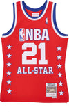 MITCHELL-&-NESS-Canotta-Basket-Uomo-Nba-Swingman-Jersey-Hardwood-Classics-No-21-Kevin-Garnett-Team-West-Red-da-uomo