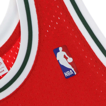 MITCHELL-&amp;-NESS-Canotta-Basket-Uomo-Nba-Swingman-Jersey-Hardwood-Classics-No-22-Michael-Redd-2008-2009-Milbuc-Red/original-Team-Colors-da-uomo