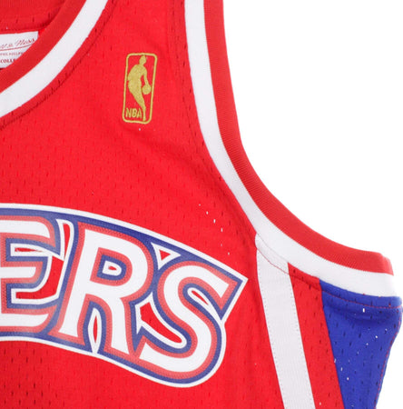 MITCHELL-&amp;-NESS-Canotta-Basket-Uomo-Nba-Swingman-Jersey-Hardwood-Classics-No-3-Allen-Iverson-1996-97-Phi76e-Road-Original-Team-Colors-da-uomo