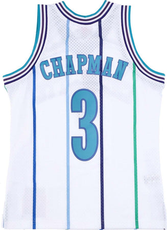 MITCHELL-&amp;-NESS-Canotta-Basket-Uomo-Nba-Swingman-Jersey-Hardwood-Classics-No-3-Rex-Chapman-1988-89-Chahor-White-da-uomo