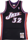MITCHELL-&-NESS-Canotta-Basket-Uomo-Nba-Swingman-Jersey-Hardwood-Classics-No-32-Karl-Malone-1998-99-Utajaz-Original-Team-Colors-da-uomo