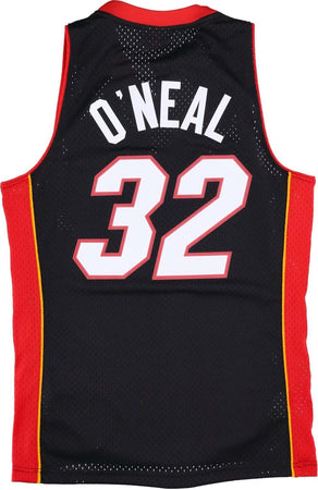 MITCHELL-&amp;-NESS-Canotta-Basket-Uomo-Nba-Swingman-Jersey-Hardwood-Classics-No-32-Shaquille-O'neal-2005-06-Miahea-Original-Team-Colors-da-uomo