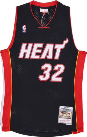 MITCHELL-&amp;-NESS-Canotta-Basket-Uomo-Nba-Swingman-Jersey-Hardwood-Classics-No-32-Shaquille-O'neal-2005-06-Miahea-Original-Team-Colors-da-uomo