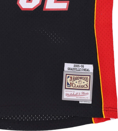 MITCHELL-&amp;-NESS-Canotta-Basket-Uomo-Nba-Swingman-Jersey-Hardwood-Classics-No-32-Shaquille-O'neal-2005-06-Miahea-Original-Team-Colors-da-uomo