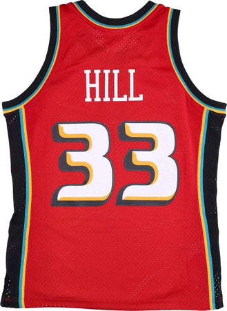 MITCHELL-&amp;-NESS-Canotta-Basket-Uomo-Nba-Swingman-Jersey-Hardwood-Classics-No-33-Grant-Hill-1999-00-Detpis-Original-Team-Colors-da-uomo