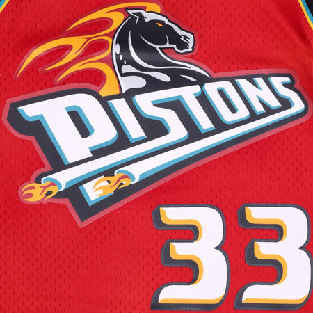 MITCHELL-&amp;-NESS-Canotta-Basket-Uomo-Nba-Swingman-Jersey-Hardwood-Classics-No-33-Grant-Hill-1999-00-Detpis-Original-Team-Colors-da-uomo