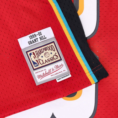 MITCHELL-&amp;-NESS-Canotta-Basket-Uomo-Nba-Swingman-Jersey-Hardwood-Classics-No-33-Grant-Hill-1999-00-Detpis-Original-Team-Colors-da-uomo