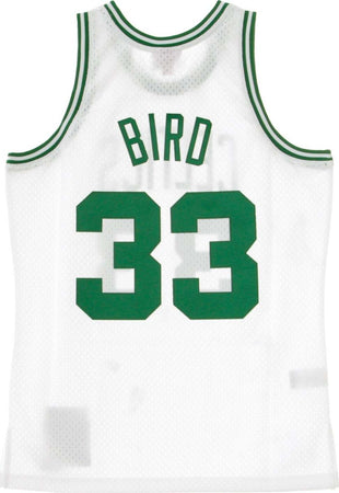MITCHELL-&amp;-NESS-Canotta-Basket-Uomo-Nba-Swingman-Jersey-Hardwood-Classics-No-33-Larry-Bird-1985-86-Boscel-Home-Original-Team-Colors-da-uomo