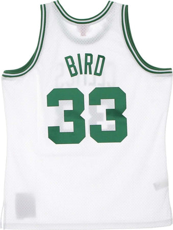 MITCHELL-&amp;-NESS-Canotta-Basket-Uomo-Nba-Swingman-Jersey-Hardwood-Classics-No-33-Larry-Bird-1985-86-Boscel-Home-Original-Team-Colors-da-uomo