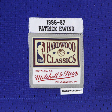 MITCHELL-&amp;-NESS-Canotta-Basket-Uomo-Nba-Swingman-Jersey-Hardwood-Classics-No-33-Patrick-Ewing-1996-97-Neykni-Royal-da-uomo