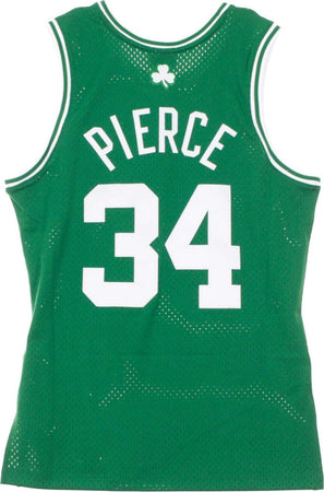 MITCHELL-&amp;-NESS-Canotta-Basket-Uomo-Nba-Swingman-Jersey-Hardwood-Classics-No-34-Paul-Pierce-2007-08-Boscel-Road-Original-Team-Colors-da-uomo
