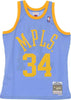 MITCHELL-&amp;-NESS-Canotta-Basket-Uomo-Nba-Swingman-Jersey-Hardwood-Classics-No-34-Shaquille-O'neal-2001-02-Loslak-Original-Team-Colors-da-uomo