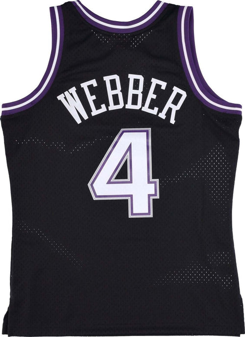 MITCHELL-&-NESS-Canotta-Basket-Uomo-Nba-Swingman-Jersey-Hardwood-Classics-No-4-Chris-Webber-2000-01-Sackin-Original-Team-Colors-da-uomo