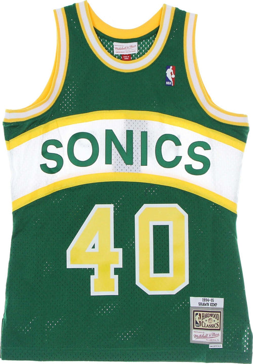 MITCHELL-&-NESS-Canotta-Basket-Uomo-Nba-Swingman-Jersey-Hardwood-Classics-No-40-Shawn-Kemp-1994-95-Seasup-Original-Team-Colors-da-uomo