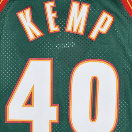 MITCHELL-&amp;-NESS-Canotta-Basket-Uomo-Nba-Swingman-Jersey-Hardwood-Classics-No-40-Shawn-Kemp-1995-96-Seasup-Original-Team-Colors-da-uomo