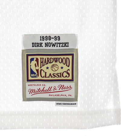 MITCHELL-&amp;-NESS-Canotta-Basket-Uomo-Nba-Swingman-Jersey-Hardwood-Classics-No-41-Dirk-Nowitzki-1998-99-Dalmav-Home-Original-Team-Colors-da-uomo