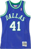 MITCHELL-&amp;-NESS-Canotta-Basket-Uomo-Nba-Swingman-Jersey-Hardwood-Classics-No-41-Dirk-Nowitzki-1998-99-Dalmav-Road-Original-Team-Colors-da-uomo