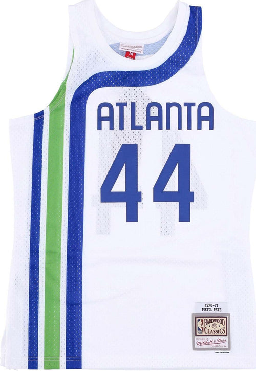 MITCHELL-&-NESS-Canotta-Basket-Uomo-Nba-Swingman-Jersey-Hardwood-Classics-No-44-Pete-Maravich-1970-71-Atlhaw-White-da-uomo