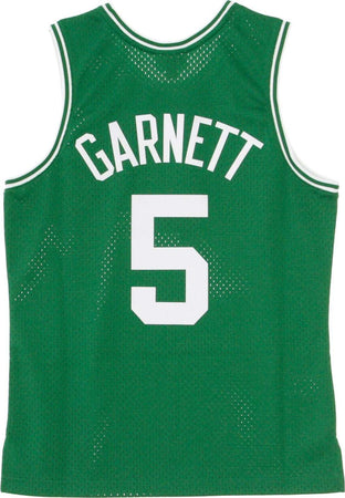 MITCHELL-&amp;-NESS-Canotta-Basket-Uomo-Nba-Swingman-Jersey-Hardwood-Classics-No-5-Kevin-Garnett-2007-08-Boscel-Road-Original-Team-Colors-da-uomo