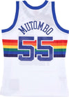 MITCHELL-&-NESS-Canotta-Basket-Uomo-Nba-Swingman-Jersey-Hardwood-Classics-No-55-Dikembe-Mutombo-1991-92-Dennug-Original-Team-Colors-da-uomo