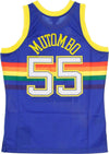 MITCHELL-&-NESS-Canotta-Basket-Uomo-Nba-Swingman-Jersey-Hardwood-Classics-No-55-Dikembe-Mutombo-1991-92-Dennug-Road-Original-Team-Colors-da-uomo