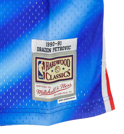 MITCHELL-&amp;-NESS-Canotta-Basket-Uomo-Nba-Swingman-Jersey-Hardwood-Classics-No.3-Drazen-Petrovic-1990-91-Nejnet-Alternate-Original-Team-Colors-da-uomo