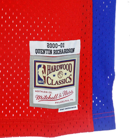 MITCHELL-&amp;-NESS-Canotta-Basket-Uomo-Nba-Swingman-Jersey-Hardwood-Classics-No.3-Quentin-Richardson-2000-01-Loscli-Road-Original-Team-Colors-da-uomo