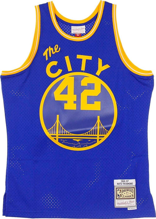 MITCHELL-&-NESS-Canotta-Basket-Uomo-Nba-Swingman-Jersey-Hardwood-Classics-No.42-Nate-Thurmond-1966-67-Safwar-Road-Original-Team-Colors-da-uomo