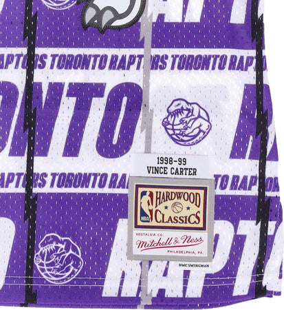 MITCHELL-&amp;-NESS-Canotta-Basket-Uomo-Nba-Teamwrap-Swingman-Jersey-Hardwood-Classics-No-15-Vince-Carter-1998-99-Torrap-Purple-da-uomo
