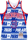 MITCHELL-&-NESS-Canotta-Basket-Uomo-Nba-Teamwrap-Swingman-Jersey-Hardwood-Classics-No-3-Allen-Iverson-1996-97-Phi76e-Blue-da-uomo