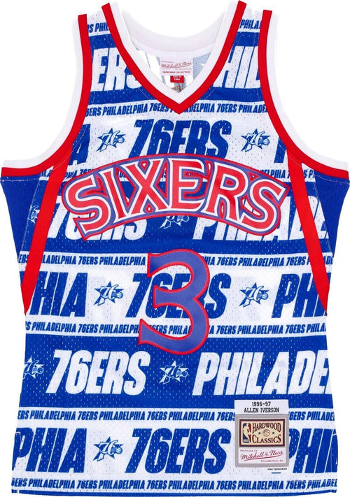 MITCHELL-&-NESS-Canotta-Basket-Uomo-Nba-Teamwrap-Swingman-Jersey-Hardwood-Classics-No-3-Allen-Iverson-1996-97-Phi76e-Blue-da-uomo
