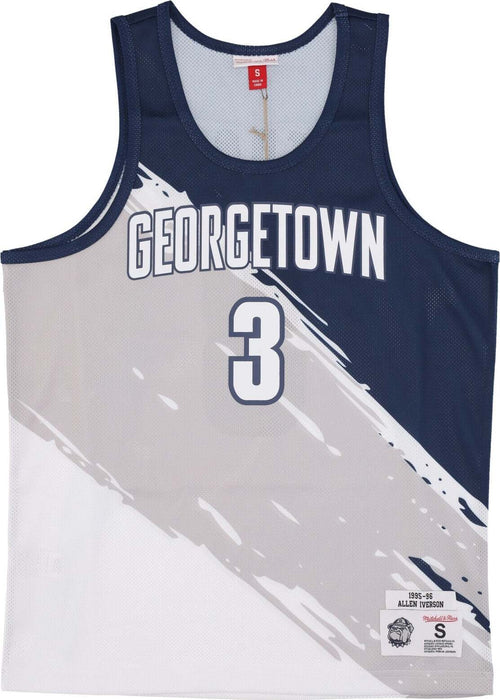 MITCHELL-&-NESS-Canotta-Basket-Uomo-Ncaa-Paint-Brush-Mesh-Tank-No-3-Allen-Iverson-Geohoy-Multi/white-da-uomo