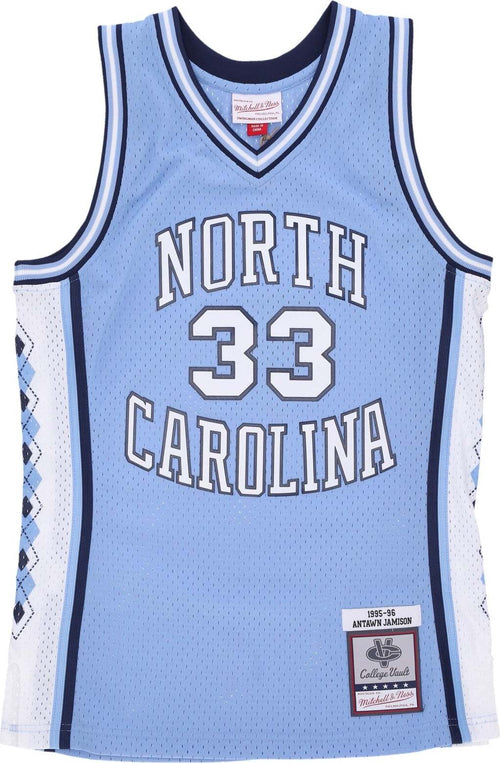 MITCHELL-&-NESS-Canotta-Basket-Uomo-Ncaa-Swingman-Jersey-No-00-Player-Name-Unchee-Light-Blue-da-uomo