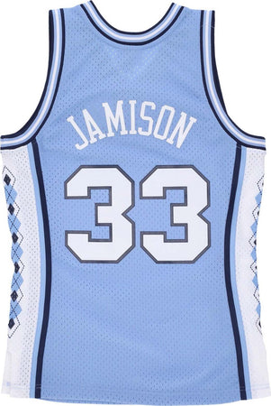 MITCHELL-&amp;-NESS-Canotta-Basket-Uomo-Ncaa-Swingman-Jersey-No-00-Player-Name-Unchee-Light-Blue-da-uomo