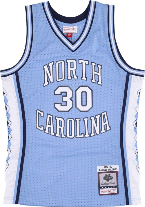 MITCHELL-&-NESS-Canotta-Basket-Uomo-Ncaa-Swingman-Jersey-No-30-Rasheed-Wallace-Unchee-Light-Blue-da-uomo