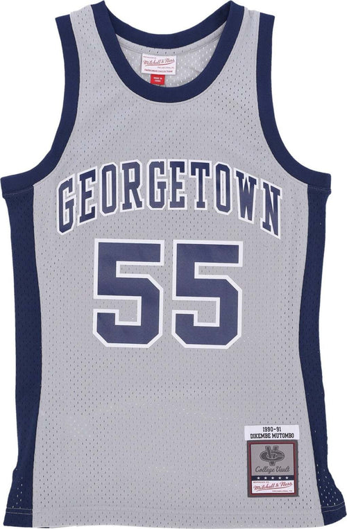 MITCHELL-&-NESS-Canotta-Basket-Uomo-Ncaa-Swingman-Jersey-No-55-Dikembe-Mutombo-Geohoy-Chrome-da-uomo