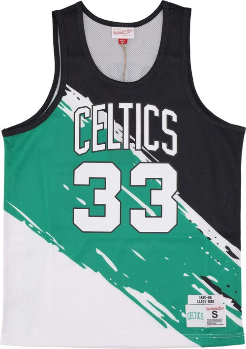 MITCHELL-&-NESS-Canotta-Tipo-Basket-Uomo-Nba-Paint-Brush-Mesh-Tank-No-33-Larry-Bird-Boscel-Multi/white-da-uomo