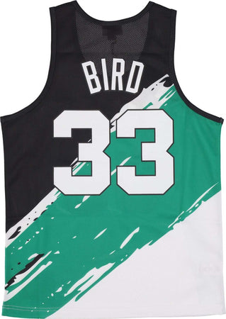MITCHELL-&amp;-NESS-Canotta-Tipo-Basket-Uomo-Nba-Paint-Brush-Mesh-Tank-No-33-Larry-Bird-Boscel-Multi/white-da-uomo