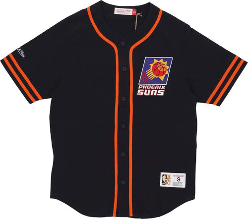 MITCHELL-&-NESS-Casacca-Bottoni-Uomo-Nba-Fashion-Cotton-Button-Front-Vintage-Logo-Phosun-Original-Team-Colors-da-uomo