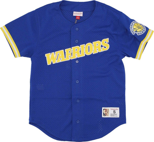 MITCHELL-&-NESS-Casacca-Bottoni-Uomo-Nba-On-the-Clock-Mesh-Button-Front-Golwar-Royal-da-uomo