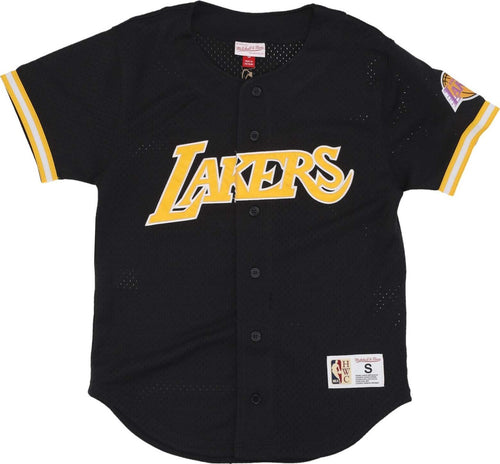 MITCHELL-&-NESS-Casacca-Bottoni-Uomo-Nba-On-the-Clock-Mesh-Button-Front-Loslak-Black-da-uomo