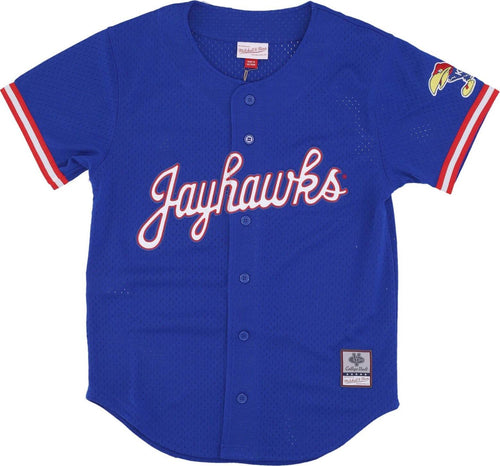 MITCHELL-&-NESS-Casacca-Bottoni-Uomo-Ncaa-On-the-Clock-Mesh-Button-Front-Kanjay-Royal-da-uomo