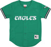 MITCHELL-&-NESS-Casacca-Bottoni-Uomo-Nfl-On-the-Clock-Mesh-Button-Front-Phieag-Kelly-Green-da-uomo